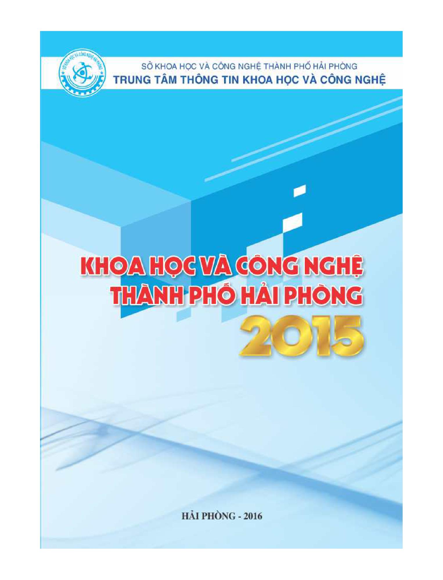Khoa học và Công nghệ thành phố Hải Phòng 2015